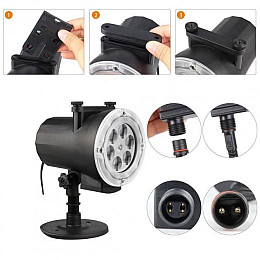 Лазерный проектор для сада 12 слайдов с пультом OPT-TOP Garden Projector Card (1756375556)