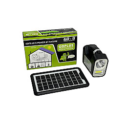 Комплект автономного освітлення GDPlus GD-9 4500 мА/год із сонячною панеллю/ліхтарем/лампою (1988454585)