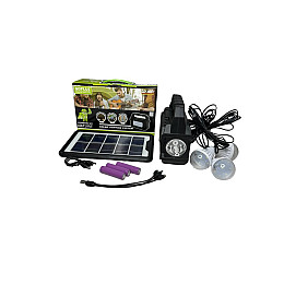 Комплект автономного освещения GDPlus GD-8081 4600 мА/ч с солнечной панелью/фонарем/лампой (1990225871)