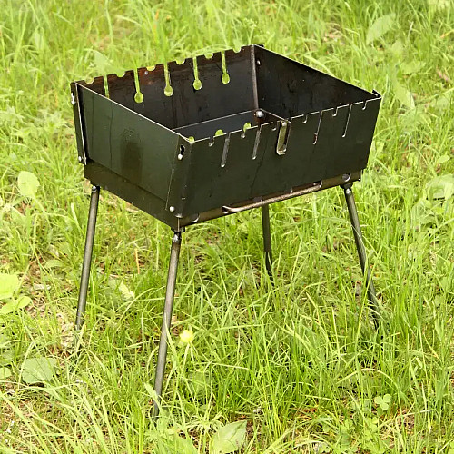 Мангал валіза складний Metal-Best Case на 6 шампурів 375х350х150 мм Чорний
