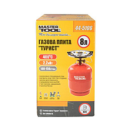 Комплект газовий кемпінг MASTERTOOL Турист 8 л Red (44-5106)