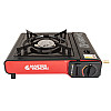 Плита портативная газовая с пьезоподжигом в пластиковом кейсе MASTERTOOL 2400 Вт Black and Red (44-5102)