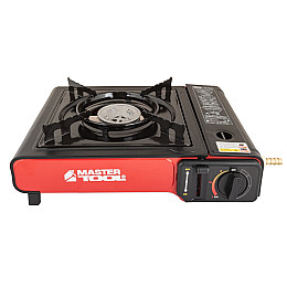 Плита портативная газовая с пьезоподжигом в пластиковом кейсе MASTERTOOL 2400 Вт Black and Red (44-5102)