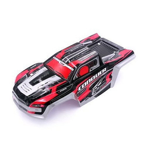 Корпус кузов для машины Conquer монстер-трак RC 1/16 WL Toys Красный (16102-6221)