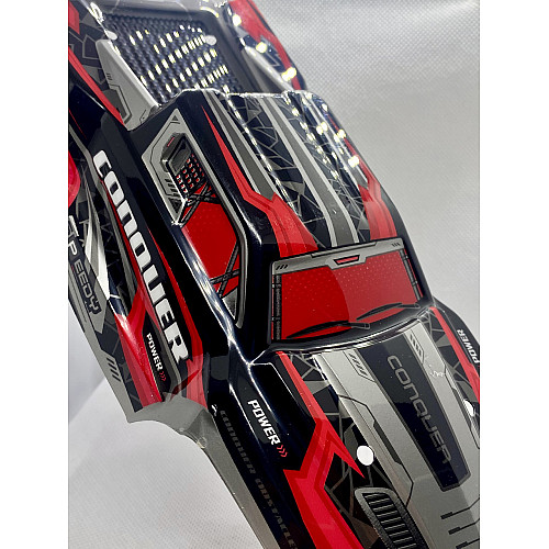 Корпус кузов для машины Conquer монстер-трак RC 1/16 WL Toys Красный (16102-6221)
