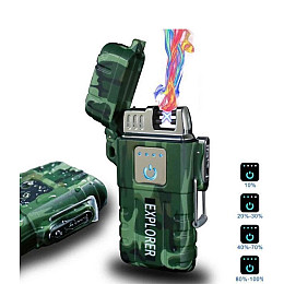 Запальничка електроімпульсна акумуляторна Explorer Lighter JL 317 6863 Камуфляж