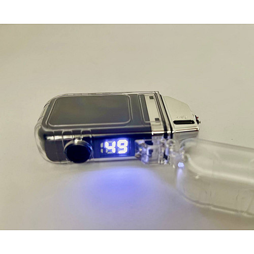 Запальничка USB акумуляторна електроімпульсна з LED ліхтариком СОВ Lighter 9033 Чорний