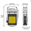 Запальничка акумуляторна спіральна X-LED 2в1 USB + кишеньковий LED ліхтарик 9258