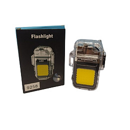 Запальничка акумуляторна спіральна X-LED 2в1 USB + кишеньковий LED ліхтарик 9258