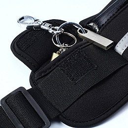 Сумка для бега на пояс RunningBag с карманом на бутылку Black (HbP0506201)