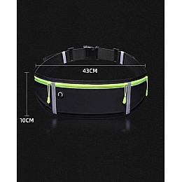 Спортивная сумка для бега на пояс RunBag с 3 карманами Black (050327)