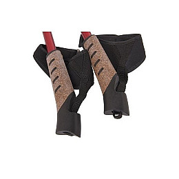 Палиці Antishock для скандинавської ходьби+трекінг телескопічна пара Red