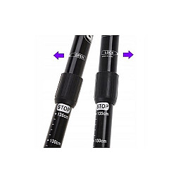 Палиці Antishock для скандинавської ходьби+трекінг телескопічна пара Black