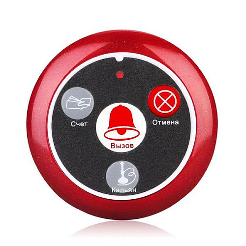Система вызова официанта беспроводная с часами - пейджером Retekess TD108 + 10 красных кнопок (русская версия) (100417)