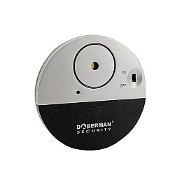 Датчик вибрации сигнализация с сиреной 120dB Doberman Security SE-0106, вибродатчик для окон и дверей Черно-серый (100172)