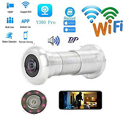 Відеоочок wifi c датчиком руху та записом HQCam 405B 2 Мп Сріблястий