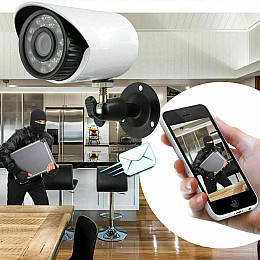 Комплект відеоспостереження 4 камери та реєстратор DVR Gibrid KIT 520 AHD 4ch 4.0MP H.264 з датчиком руху