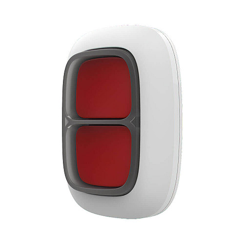 Беспроводная экстренная кнопка Ajax DoubleButton white с защитой от случайных нажатий