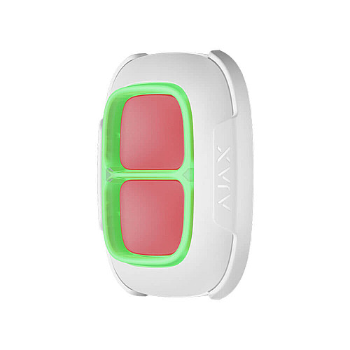 Беспроводная экстренная кнопка Ajax DoubleButton white с защитой от случайных нажатий