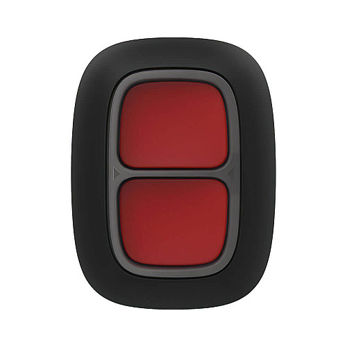 Беспроводная экстренная кнопка Ajax DoubleButton black с защитой от случайных нажатий