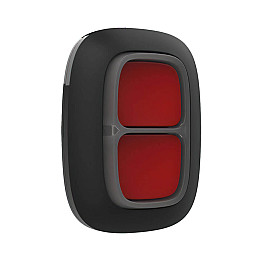 Бездротова екстрена кнопка Ajax DoubleButton black із захистом від випадкових натискань