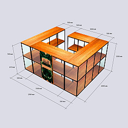 Торговый островок GoodsMetall в стиле Лофт