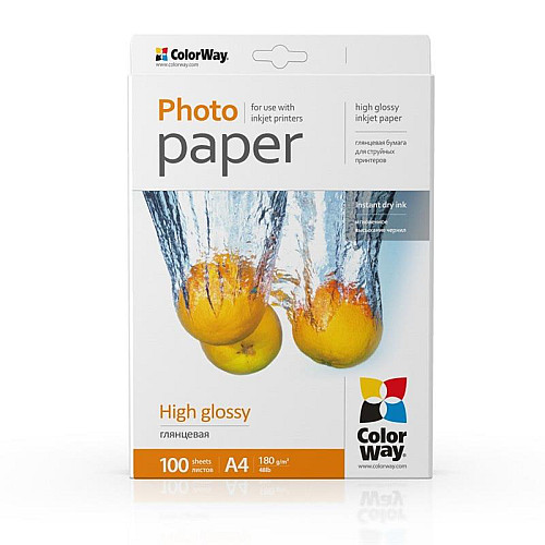 Фотобумага CW глянцевая 180г/м2 A4 100л (PG180100A4)