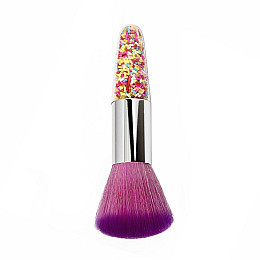 Щетка маникюрная для удаления пыли с ногтей Lidan FCS-X123 Colorful Strip