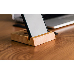 Дерев'яна підставка під телефон Moku 11х10х2,5 см