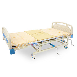 Медичне ліжко з туалетом і функцією бічного перевороту MED1 для тяжкохворих 120 см ширина ложа