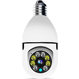 IP камера видеонаблюдения RIAS L1 E27 Wi-Fi PTZ 2MP панорамная White (3_00328)