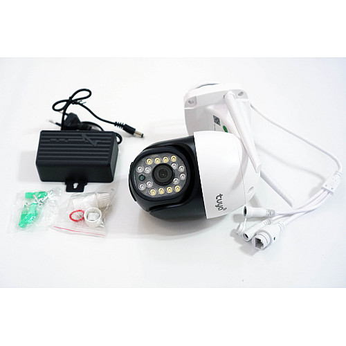 IP камера відеоспостереження Tuya C18 Wi-Fi 3MP вулична з віддаленим доступом White (3_00465)