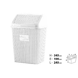 Контейнер для мусора VIOLET HOUSE Виолетта WHITE (6513165)