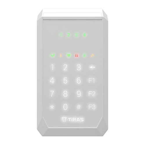 Сенсорная клавиатура Tiras Technologies K-PAD4+ (white) для управления охранной системой Orion NOVA II