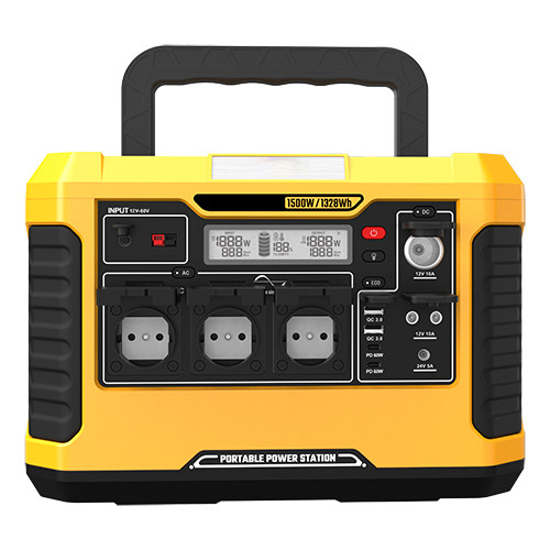 Портативна зарядна станція 1500W/3000W (Макс.), 220V, 1328Wh, 22.2V/59.8Ah (358 800mAh/3.7V) PROTESTER