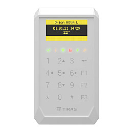 Сенсорна клавіатура Tiras Technologies K-PAD OLED+ (white) для керування охоронною системою Orion NOVA II