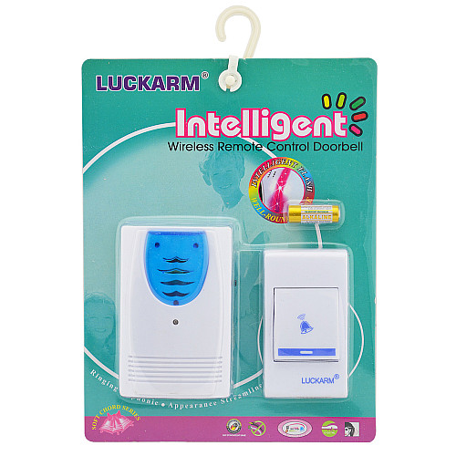 Беспроводной дверной звонок Luckarm Intelligent 8203 от батареек White-Blue