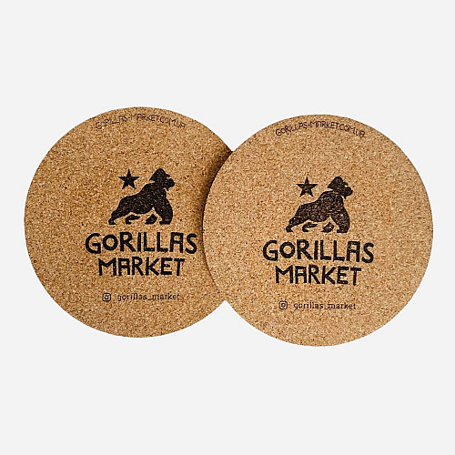 Подставка пробковая под чашку Gorillas Market 6шт