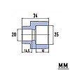 Муфта перехідна PP-R Wavin 25х20 мм
