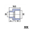 Муфта перехідна PP-R Wavin 32х25 мм