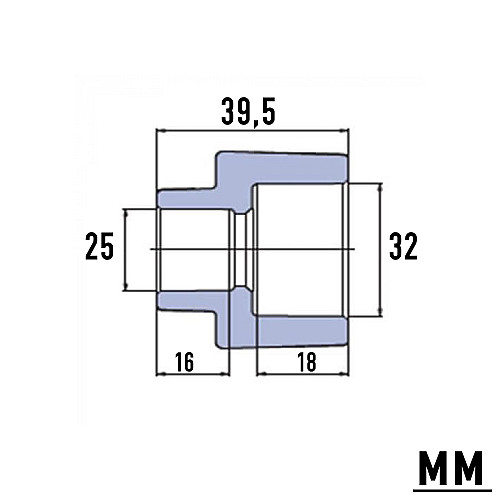 Муфта перехідна PP-R Wavin 32х25 мм