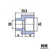 Муфта переходная PP-R Wavin 40х20 мм
