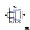 Муфта перехідна PP-R Wavin 40х25 мм