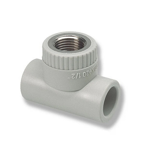 Тройник PP-R с металлической внутренней резьбой Wavin 1/2”x 20мм