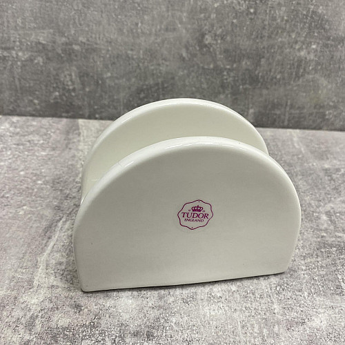 Подставка для салфеток гладкая фарфоровая 11 см Tudor TU2573