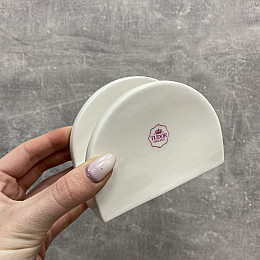 Подставка для салфеток гладкая фарфоровая 11 см Tudor TU2573