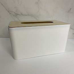 Серветниця пластикова 18,7*12,1*9,8 см A-Plus 0483 біла