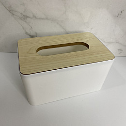 Серветниця пластикова 18,7*12,1*9,8 см A-Plus 0483 біла