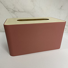 Серветниця пластикова 18,7*12,1*9,8 см A-Plus 0483 рожева