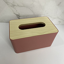 Серветниця пластикова 18,7*12,1*9,8 см A-Plus 0483 рожева